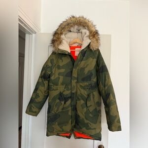 JCrew Cuts | Lined Camo Puffer | Long | Size 16 Boys | EUC